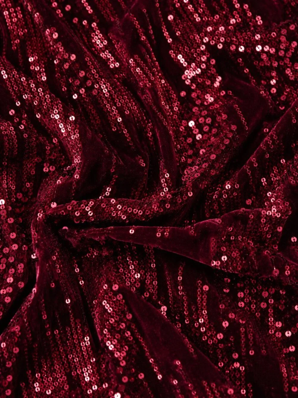 Emerald Sundae Burgundy Sequin Cocktail Mini Dress S Velvet Evening Glam NEW - Picture 9 of 10